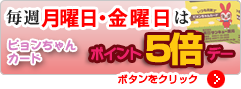 ポインント５倍ピョンちゃんカード